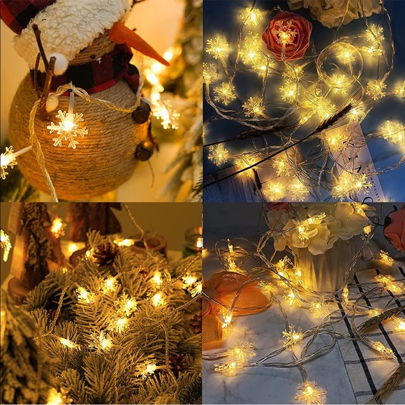 NIB 2 Packs Warm White LED light - Snow Flakes - Picture 5 of 8